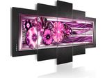 Quadri Su Tela 200X100 Cm 020101- 212 Quadro Su Tela Non Tessuta 5 Pezzi Stampa D'arte Moderna Arte Murale Xxl Decorazione Murale Design Quadro Murale Fiori Abstract
