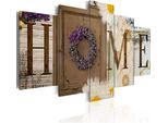 Quadri Su Tela 200X100 Cm 020110- 124 Quadro Su Tela Non Tessuta 5 Pezzi Stampa D'arte Moderna Arte Murale Xxl Decorazione Murale Design Quadro Murale Home