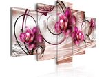 Quadri Su Tela 200X100 Cm 020110- 148 Quadro Su Tela Non Tessuta 5 Pezzi Stampa D'arte Moderna Arte Murale Xxl Decorazione Murale Design Quadro Murale Fiori