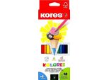 Kores BB93312 Matite Colorate Triangolari Kores "Kolores"", Confezione Da 12 Pezzi"