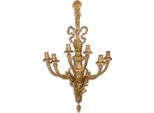 Casa Padrino Portacandele Da Parete Barocco Oro 48 X 21 X H. 68 Cm - Nobile E Magnifico