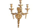 Casa Padrino Portacandele Da Parete Barocco Oro 51 X 26,5 X H. 86 Cm - Arredo Alberghiero E Ristoranti