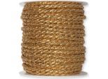 Cordoncino D'oro 6 Mm 25 M - Cordoncino Decorativo, Cordoncino Lucido Per La Decorazione Della Casa E Per I Regali