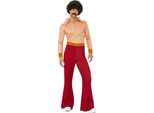 Costume Da Disco Star Anni '70 Arancione-Rosso - L
