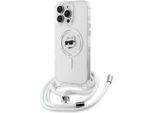 Karl Lagerfeld Klhmp16Lhcchnt Custodia Rigida Per Iphone 16 Pro 6.3 Trasparente Iml Choupette Testa E Cavo Magsafe
