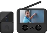 Campanello Video Senza Fili - Senza Abbonamento, Display Ips Da 4,3", Visione Notturna Hd, Audio Bidirezionale, Registrazione Automatica, Installazione Senza Trapano, Ricaricabile"