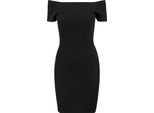 Urban Classics Kleid Donna Off Shoulder Rib Dress Nero-L