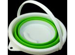 Secchio Pieghevole 10L | Secchio Pieghevole Per La Pesca Sportiva | Secchio In Silicone 24 Cm X 31,5 Cm | Secchio Pieghevole Per Il Campeggio | Secchio Compatto Per La Pulizia | Secchio Per La Casa Di Colore [Verde] - Secchio Pieghevole Per La Pulizia Della Macchina