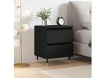 Vidaxl Comodino Nero 40X35X50 Cm In Legno - Comodino - Comodini - Comodino - Mobiletto - Comodino