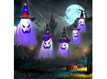 3M 5Pcs Halloween Luci Decorative All'aperto, Lampada Di Halloween, Luce Di Halloween, Luci Del Cappello Della Strega, Luce Del Fantasma Del Led Per La Decorazione Del Giardino Della Festa Di Halloween