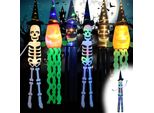 1X Decorazione Di Halloween Appeso Luce Fantasma, Led Decorazione Di Halloween Fantasma Scheletro Appeso Lampada A Batteria Per Festa Bar Patii Prati Giardini Cortili Case Infestate Decorazione Cortile
