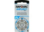 Rayovac 100X 675 Batterie Per Impianti Cocleari PR44 Blu Batterie Per Apparecchi Acustici 6 Blister Impianto Pro +