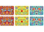 Set Di 6 Tovagliette Excelsa Fiori Messicani In Plastica 43X28,5 Cm Colorate