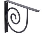 Alberts 806323 Supporto Per Mensola Vicky, Supporto Per Mensola In Coppia O Singolarmente, Nero, Dimensioni 250 X 305 X 30 Mm