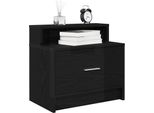 Vidaxl Comodino Con Cassetto Look Rovere Nero 51X31X47 Cm