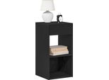 Maison Exclusive - Comodino Con Cassetto Effetto Rovere Nero 35X34X66,5 Cm
