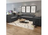 Maison Exclusive - 3 Pz Set Di Divani In Stoffa Grigio Scuro