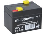 Batteria Al Piombo Multipower MP2-6 Pb 6V / 2Ah