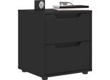 Vidaxl Comodino Visnes Nero 45X40X50 Cm Materiale A Base Di Legno