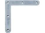 Alberts 823610 Staffa Angolare Con Estremità Arrotondate, Zincata Blu, 120 X 120 X 20 Mm, Set Da 20