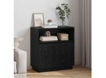 Maison Exclusive - Credenza Led Effetto Rovere Nero 71 X 34,5 X 75 Cm
