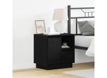 Maison Exclusive - Comodino Nero Effetto Rovere 50 X 34,5 X 50 Cm Materiale Ligneo