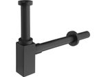 Sapho Siphons - Sifone Per Lavabo 1 1/4, Scarico 32 Mm, Quadrato, Nero SI415