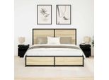 Maison Exclusive - Comodino 2 Pezzi Effetto Rovere Nero 40 X 39 X 48,5 Cm