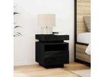 Maison Exclusive - Comodino Nero Effetto Rovere 40 X 39 X 48,5 Cm Materiale Ligneo