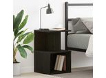 Maison Exclusive - Comodino Nero Effetto Rovere 35 X 35 X 55 Cm Materiale Ligneo