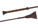 Fleck Jumping Crop Retro Con Manico In Similpelle Nero/Marrone 60 Cm, Dimensioni:60 Cm