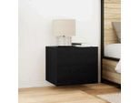 Vidaxl Comodino Look Rovere Nero 50 X 39 X 41 Cm Materiale A Base Di Legno