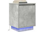 Maison Exclusive - Comodino Con Luci Led Grigio Cemento 38X34X50 Cm