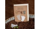 Biglietto Di Nascita "Welcome Little Baby"" - Biglietto Pieghevole In Crescita Con Semi Di Fiori - Biglietto Di Auguri Sostenibile Per Nascita Din A6 Con Busta"