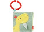 Fehn Soft Libro Illustrato Happy Dino - Libro Tattile Per Bambini In Tessuto Con Motivi Di Animali - Libro Giocattolo In Tessuto Da Appendere Per Carrozzine E Seggiolini Auto - Libro Scricchiolante Per Neonati E Bambini Da 0+ Mesi