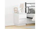 Maison Exclusive - Comodino Con Cassetti Bianco 39 X 34,5 X 50 Cm Materiale Ligneo