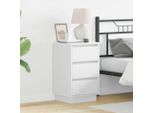 Maison Exclusive - Comodino Con Cassetti Bianco 39 X 34,5 X 65 Cm Materiale Ligneo
