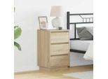 Vidaxl Comodino Rovere Sonoma 39 X 34,5 X 65 Cm Materiale A Base Di Legno