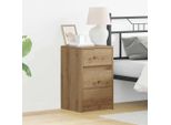 Vidaxl Comodino Artisan In Rovere 38 X 34 X 61 Cm Materiale Ligneo