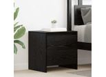 Maison Exclusive - Comodino Effetto Rovere Nero 45 X 34 X 44,5 Cm Materiale Ligneo