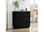 Maison Exclusive - Comodino Nero Effetto Rovere 71 X 34,5 X 75 Cm Materiale Ligneo