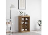Vidaxl Led Credenza Rovere Artisan 60,5 X 37 X 100 Cm Materiale A Base Di Legno