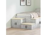 Maison Exclusive - Armadio Contenitore 2 Pezzi Cemento Grigio 108 X 41 X 40 Cm