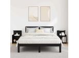 Maison Exclusive - Comodino 2 Pezzi Effetto Rovere Nero 40 X 35 X 60 Cm