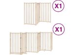 Vidaxl Cancelletto Per Cani 9 Pezzi Con Porta Pieghevole 450 Cm In Legno Di Pioppo