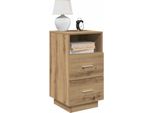 Vidaxl Comodini 2 Pezzi Con 2 Cassetti Rovere Artisan 36X36X68 Cm