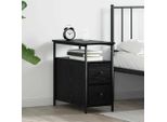Vidaxl Comodino Look Rovere Nero 30 X 60 X 60 Cm Materiale A Base Di Legno