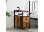 Maison Exclusive - Comodino Con Cassetti Legno Antico 30 X 60 X 60 Cm Materiale Ligneo