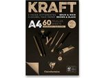 Blok Clairefontaine Kraft Marrone E Nero A4, 60 Listů, 90 G
