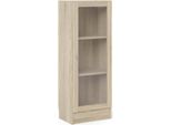 Dmora Libreria Goring 28.3X40.6X107.2H Cm Marrone, Un'anta 2 Ripiani